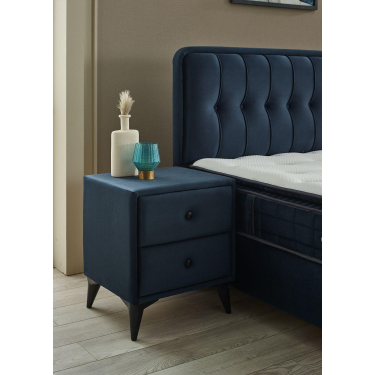 Тапицирано легло Ortaca с матрак антрацит 90/200