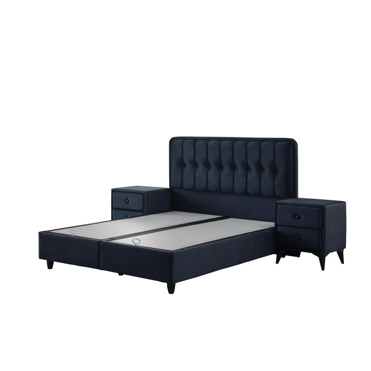 Тапицирано легло Ortaca с матрак антрацит 90/200