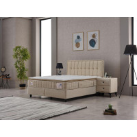 Тапицирано легло Ortaca с матрак бежово 90/200