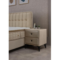 Тапицирано легло Ortaca с матрак бежово 90/200