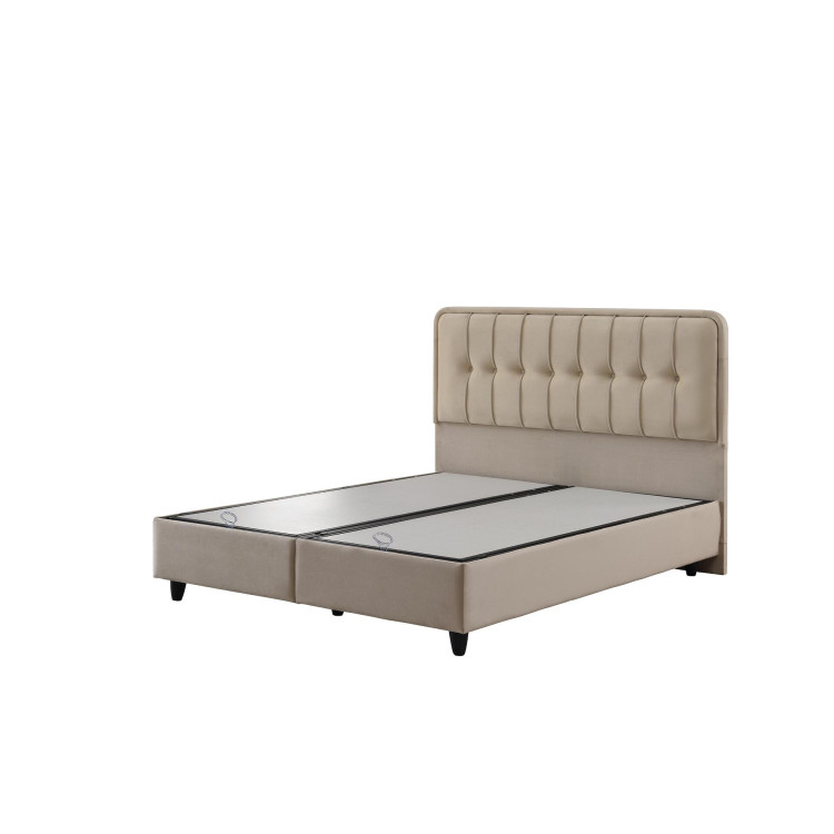 Тапицирано легло Ortaca с матрак бежово 90/200