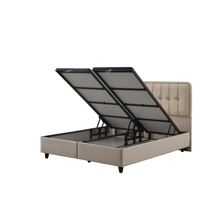 Тапицирано легло Ortaca с матрак бежово 90/200