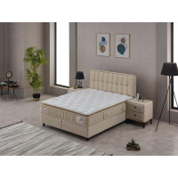 Тапицирано легло Ortaca с матрак бежово 90/200