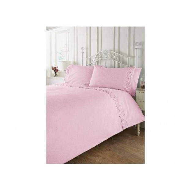 Vintage style спален комплект с дантела - розово