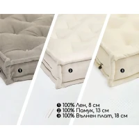Двулицев матрак от Вълна 8см 100% Вълна ORGANIC WOOL 80/200