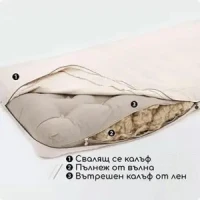 Двулицев матрак от Вълна 8см 100% Вълна ORGANIC WOOL 80/200