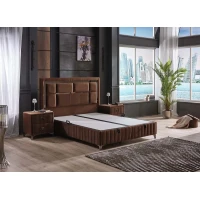 Тапицирано легло Brown Diamond XL с матрак 90/190