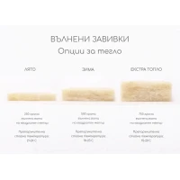 Вълнена завивка за двойки лято/зима 100% органичен памук 200/220