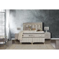 Тапицирано легло Wool Touch с матрак 140/190