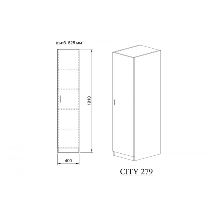 Гардероб City 1010 гланц