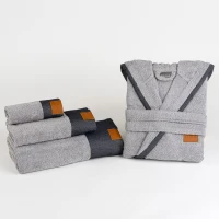Халат за баня Деним Сиво L/XL