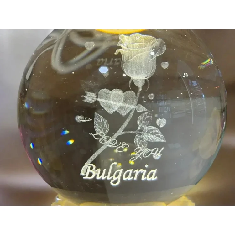 Нощна лампа Роза 3D голяма