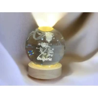 Нощна лампа Роза 3D голяма