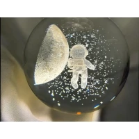 Нощна лампа Космонавт с луна 3D голяма