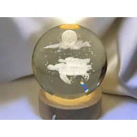 Нощна лампа Костенурки с луна 3D голяма