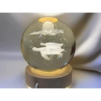 Нощна лампа Костенурки с луна 3D голяма
