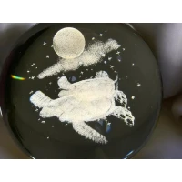 Нощна лампа Костенурки с луна 3D голяма