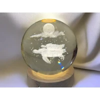 Нощна лампа Костенурки с луна 3D голяма