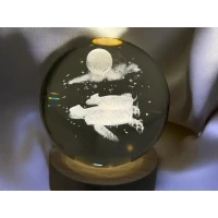 Нощна лампа Костенурки с луна 3D голяма