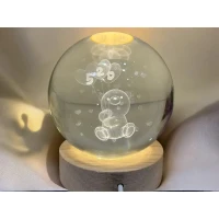 Нощна лампа Мече с балони 3D голяма