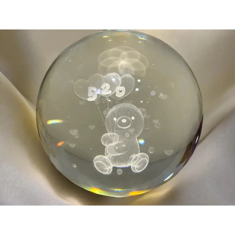 Нощна лампа Мече с балони 3D голяма