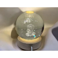 Нощна лампа Мече с балони 3D голяма