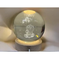 Нощна лампа Мече с балони 3D голяма